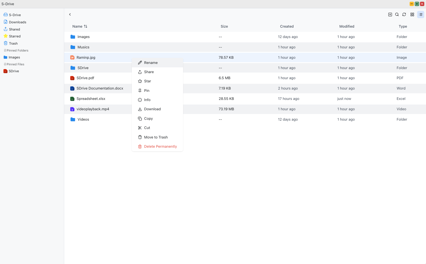 S-Drive Dashboard Interface