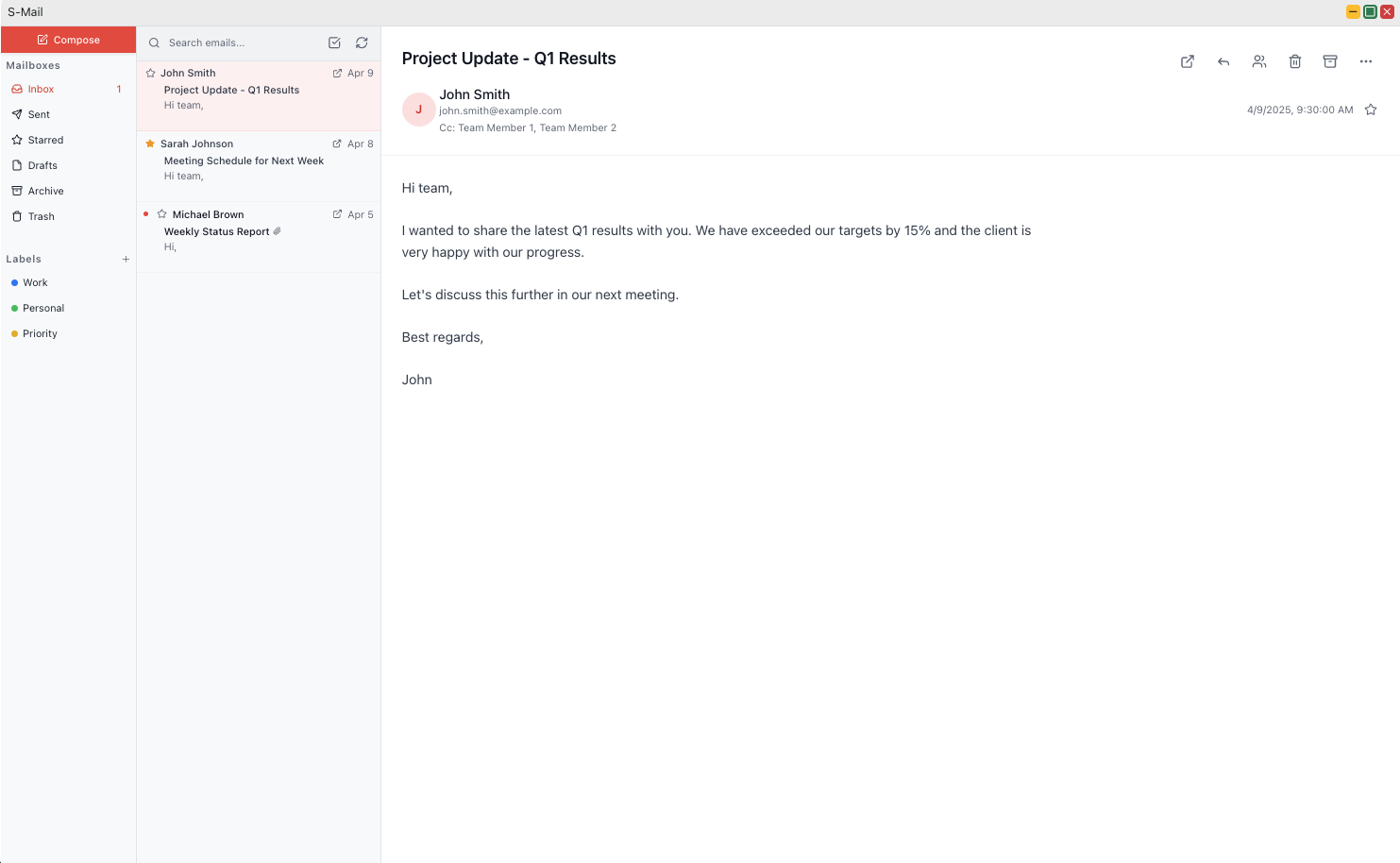 S-Mails Integration